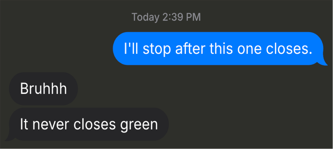 I already broke my rule once